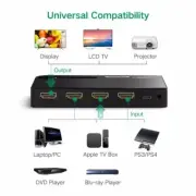 4K HDMI Switch 3 Port Splitter Hub with Remote - HD 1080P PS4 PS3 Xbox Nintendo