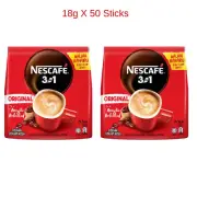 2 X NESCAFE 3 in 1 Blend & Brew Original Instant Coffee ( 18 gm X 50 Sticks )