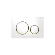 Geberit Sigma 20 Flush Plate White with Gold Trim 115.882.KK.1