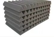 24pc Wedge Premium Acoustic Sound Proofing Studio Foam Wall Tiles 12x12x2 Gray