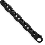 Tungsten Chisel Polished Black Ip-Plated 9 Inch Bracelet
