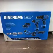 Kincrome PT18 3 Piece 18V Brushless Drill Driver & Grinder Combo K23085 - New