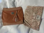 Miche Demi Blanche Shell Orange Faux Leather Tassels Bonus Dragonfly Scarf