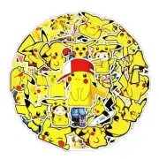 Pikachu Themed Set of 50 Assorted Stickers Decal Set