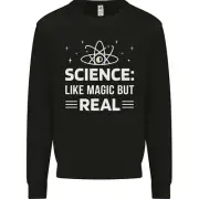 Science Like Magic But Real Funny Nerd Geek Kids Sweatshirt Jumper