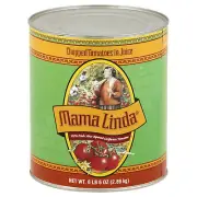 MAMA LINDA Chopped Tomatoes In Juice, Salsa Base (102 Fl.Oz. Cans, Pack Of 6)