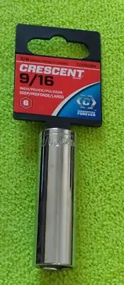 Crescent 3/8" Drive SAE 9/16" Deep 6 Point Socket CDDS28N