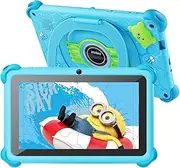 Zcobro Children's Tablet 7 Inch with Case, Android 2GB RAM + 32GB ROM + 256GB Expandable, Wi-Fi, Bluetooth, Type-C, Child Lock, Quad Core, Blue