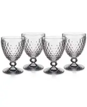 Villeroy & Boch 11 oz Boston Claret Clear Wine Glasses, Set of 4, NEW