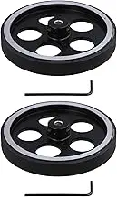 BQLZR Aluminum Rubber Measuring Rotary Encoder Meter Wheels 30 cm x 0.6 cm Pack of 2