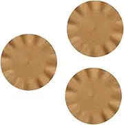 Ysyaxsyt Wave Round Placemat, Round Anti-Scalding Mat, Dining Table Insulation Western-Style Placemat, Kitchen Table Mat,Gold