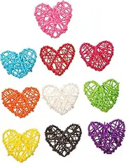 EXAOMBLE 10pcs Rattan Weaving Hanging Decor Macrame Wall Decor for Home Love Design Vinegar Love Hanger