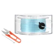 55Yard Flat Stretchy Bracelet String 0.8mm Elastic Beading Cord Sky Blue