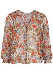 Veronica Beard Neha Floral-print Chiffon Blouse - Multicoloured - 4 (UK8 / S) 4 (UK8 / S)