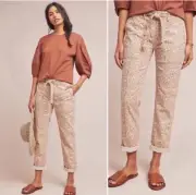 NWT Anthropologie Wanderer Utility Pants Leopard Print Size 26