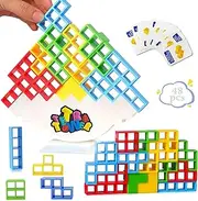 Pack of 48 Tetra Tower Game, Tetris Tower Balance Game, Tetris Balance Toy, Funny Stacking Game, Tetris Tower Game, Balancing Game, Rocking Stacking, Creative Stacking Game Toy for Children, Adults