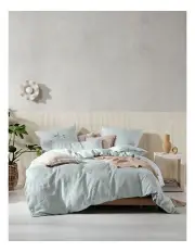 [Linen House] Nimes Quilt Cover Set In Sky