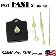 Quartz Clock Movement Mechanism Long Spindle Gold Hand Kit