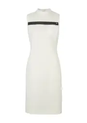 Courrèges Twill Midi Dress - White - 10 10