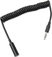 3.5mm Jack Male to Female Earphone Audio Extension Cable Flexible Spring Cord for Wired Earphones 1m Black Cable High-Fidelity Design