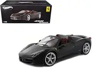 Hot Wheels 1:18 Scale Diecast Ferrari 458 Italia Spider Matt Black Limited Edition (1 of up to 5,000) Car Model - Adult Collector - Ages 14 and Up