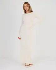 [Mooloola] Mooloola Women's Day Dream Maxi Dress in Cream 0 Cream