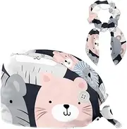 [YTYVAGT] Scrub Caps Women,Scrub Hats Suitable for Women,Cartoon Animal Face