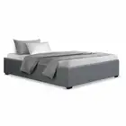 New King Single Size Gas Lift Bed Frame Base With Storage Platform Fabric