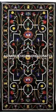 Marble Dining Side Table Top Stone Inlay Pietra Dura Outdoor Patio Decor H1383