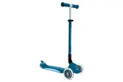 Globber Primo Fold Plus Lights Scooter V2 - Petrol Blue / Light Blue