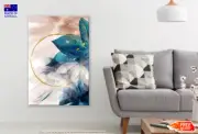 Green Gold & Pink Abstract Design Wall Canvas Home Decor Australian Made Quality