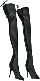 Ronyme 1:6 Scale Action Figures Female Doll Boots for 12 Inch Models, Black