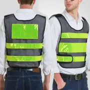Men High Visibility Safety Vest Hi Vis Waistcoat Mesh Reflective Gilet New