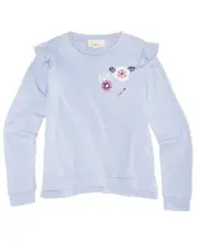 Pink Republic Girls' Long Sleeve Pull Over Shirt, Powder Haze, Small