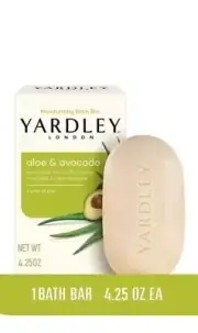 (2) Bars Yardley Soap Aloe & Avocado 4.25oz Sealed!