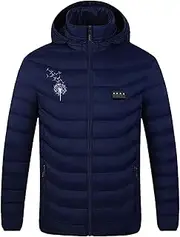 [LIKEOULI] Unisex Heated Jacket 21 Zones Heated Hoodie Winter Soft Puffer Windproof Coat USB Charging Body Warmer with Hood