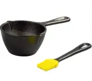 Lodge 0.5 qt. Cast Iron Melting Pot W/Silicone Brush Free Shipping