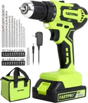 FASTPRO 20V Max Cordless Drill set, 3/8 in. Power Drill Driver kit