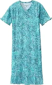 [Silvert's Adaptive Clothing & Footwear] Women's Open Back Ruffle Hospital & Home Care Gown