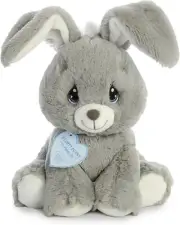 Aurora Precious Moments Plush 8.5" Floppy Bunny, Grey,Other Stuffed Animals