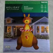 Holiday Living 10-ft LED Kangaroo with Candy Cane Christmas Airblown Inflatable