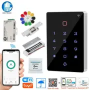 Door Access Control Kit WiFi Tuya Waterproof RFID Keypad Electric Strike Locks