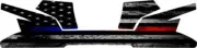 16-CURRENT POLARIS GENERAL TAILGATE GLOSS THIN BLUE RED LINE AMERICAN FLAG
