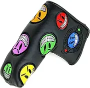 CNC GOLF Joker Smiley Face Black Putter Cover Magnetic Headcover for Scotty Cameron Taylormade Odyssey Blade