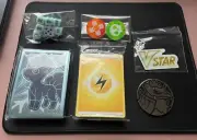 Pokemon TCG Silver Tempest ETB Sleeves, Dice, Energy Cards, Status, Vstar, Coin