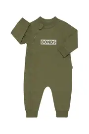 [Bonds] Bonds Newbies Tech Sweats Zip Wondersuit in Jungle Camo Size: 0-3 Months 0-3 Months Jungle Camo