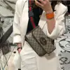 [二手] Gucci 493930 GG Supreme 虎頭帆布織帶多功能包 腰包/胸前包/斜背包