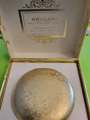 Vintage Van Cleef & Arpels Revlon Demitasse Floral Gold Compact New