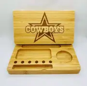 Dallas cowboys laser engraved magnet back flip style rolling tray Christmas gift