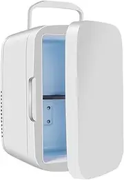 Car Small Refrigerator, Car Dual-Use Heating and Cooling Mini Fridge, Cosmetics and Beauty Refrigerator, Heat to 40°c, Cooling Is 22°c Lower Than the Outside Temperature Fridge,White-Europe
